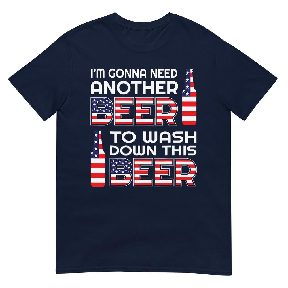 Funny Beer Drinking Usa Flag 4th Of July TShirt TShirt S