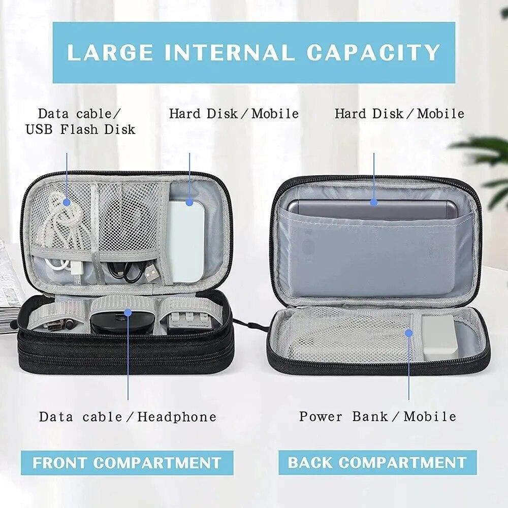 1pc Digital Accessories Organizer Bag Single Double Layer Cables Chargers Earphones Storage Bag Portable Travel Storage Pouch