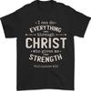 Chrystus Daje Mi Siłę Chrześcijański Jezus Bóg Męski T-Shirt 100% Bawełna