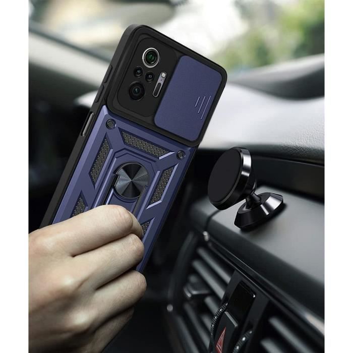 Coque de Protection - E.F.CONNECTION - Redmi Note 10 Pro 5G - Rigide - Bleu Marine - Style Armée