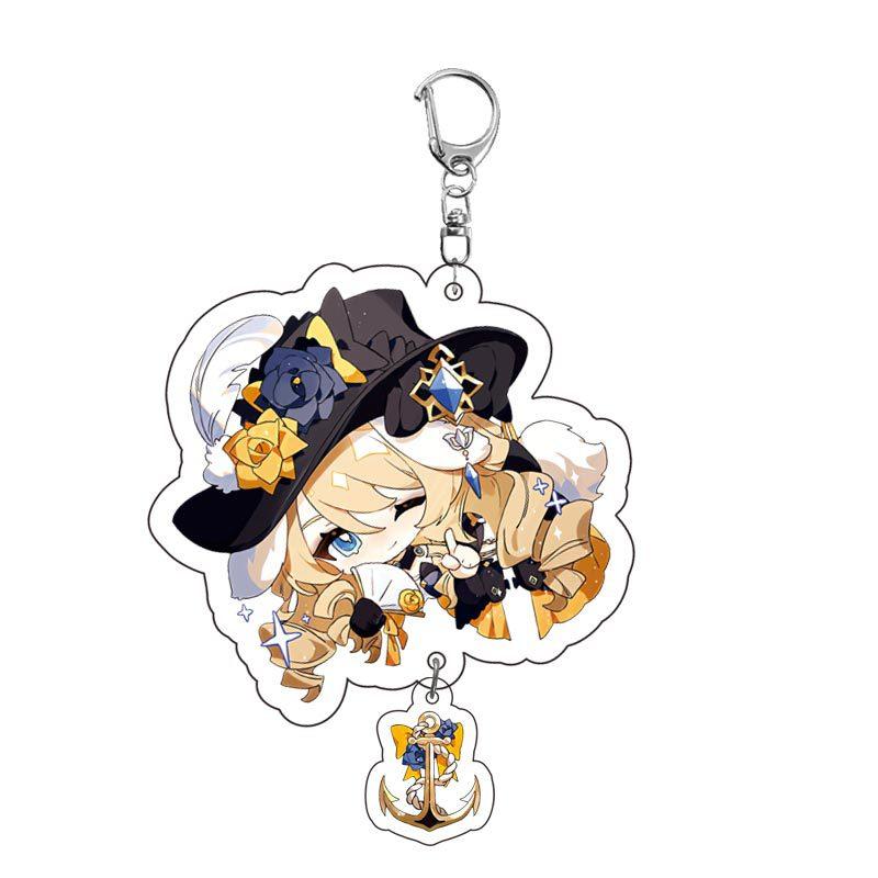 Game Keychains Acrylic Figure School Bag Keychian Holder Key Ring For Children Girl Men Accessories