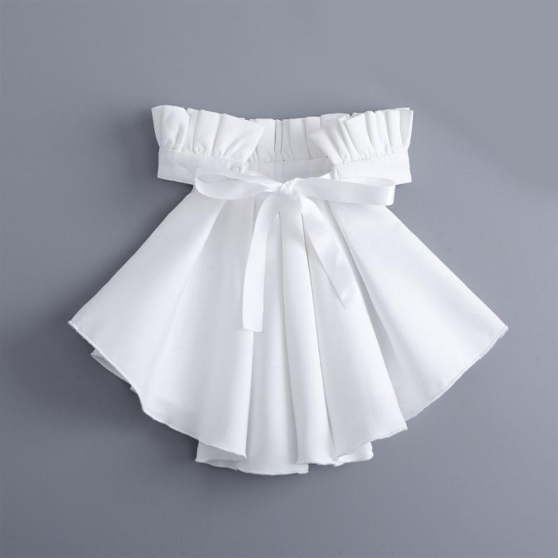 Elegant French Style Detachable Flouncing Collar With Layered Ruffle For Women Daily Outfit And Occasion