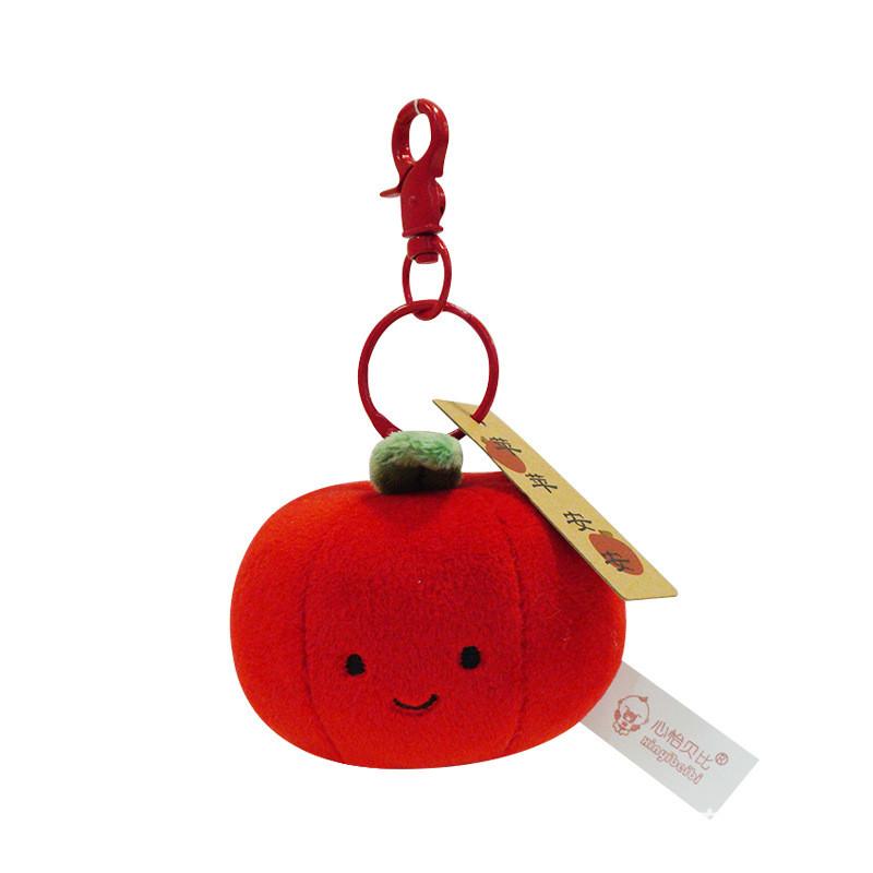 Charming Apple Plush Keychain With Short Plush For Youthful Backpack Accessories