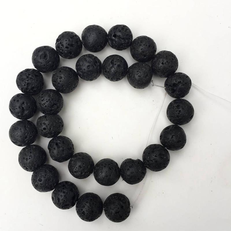 Natural Stone Beads DIY Black Volcanic Lava Beads Lava Stone Beads Round Volcanic-Stone Wholesale for Jewelry Making 4-14mm 4mm 85PCS чёрный