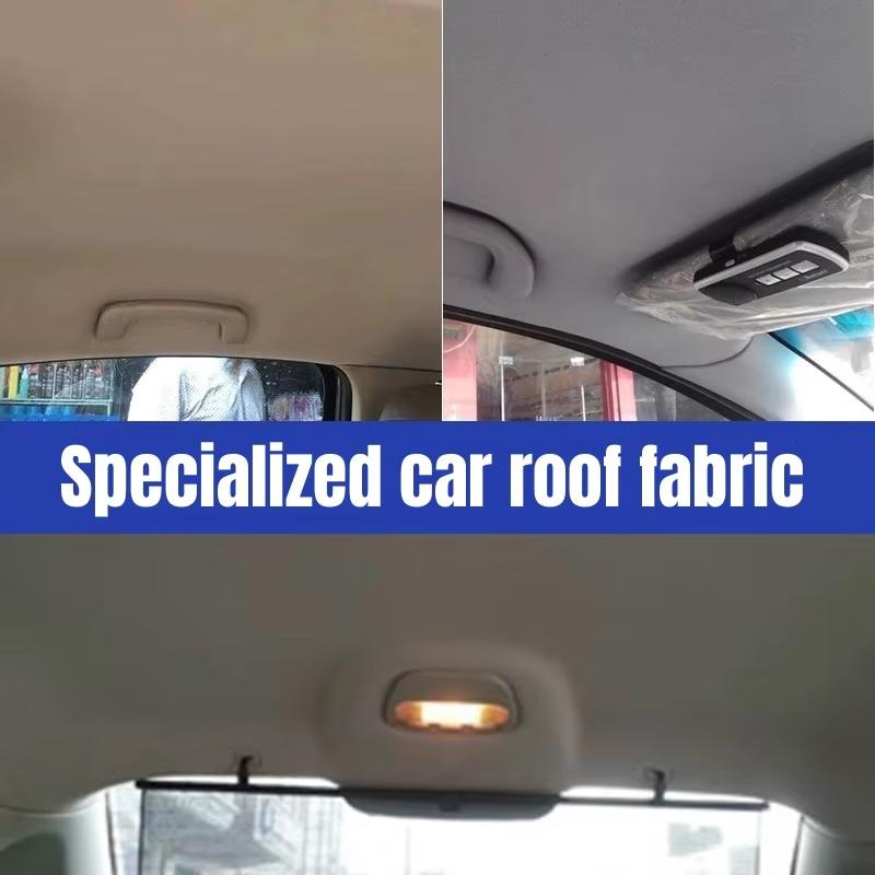 Headliner Car Roof Fabric with Sponge Backing Interior DIY Mesh Fabric Roof Repair Renovation for Car RV Grid Fabrics Material