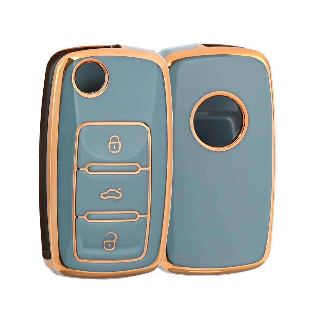 Car Key Case Cover Keychain for Volkswagen Key Sleeves Langyi Sagitar Jetta Weiling Bora Tiguan VW Keychain for Car Key Case