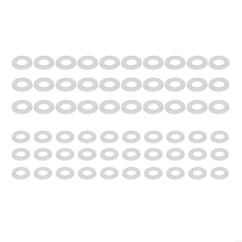 Pack Of 60 Nylon Washers Furniture Assembly Parts White Sturdy Spacers For DIY Projects And Professional Repairs
