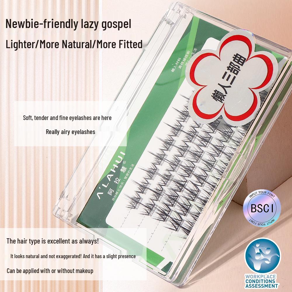 

Natural Fairy False Eyelashes: Large Capacity, No-Glue, 10 Rows for Beginners