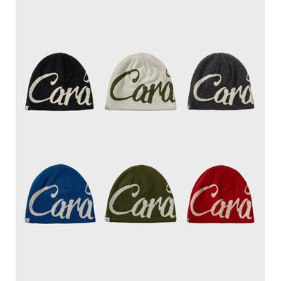 Double-sided Wearing Cold Hat Female Street Letter Jacquard Knitted Hat Autumn and Winter Warm Ear Protection Big Head Circumference Pullover Hat Male