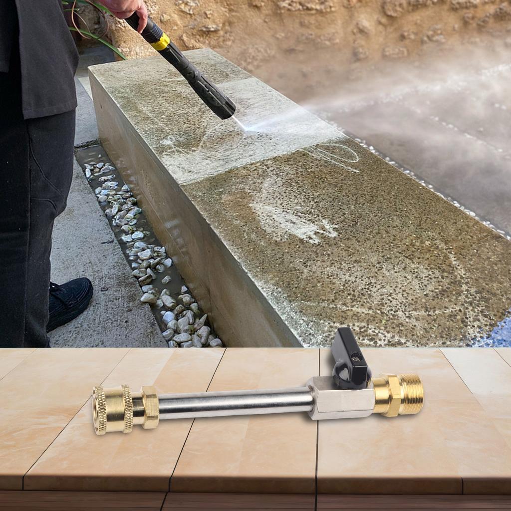 Pressure Washer Extension Wand M2214 Made of Stainless Steel with M2214 Threaded Connector for Use with Foam and Brushes