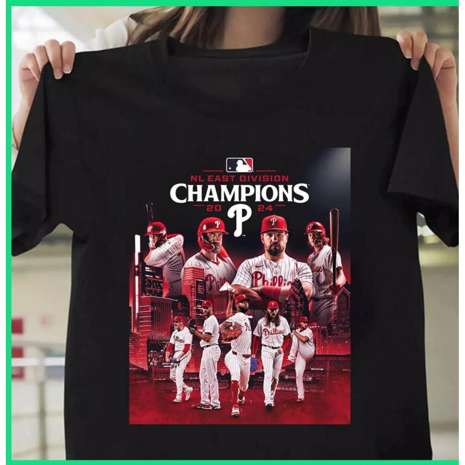 Philadelphia Phillies 2024 S-5XL Black Cotton Men CG1006 Unisex T-Shirt S чёрный