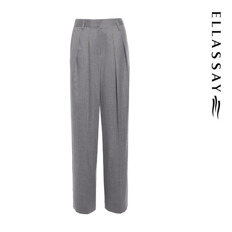 ELLASSAY Women's Wool Blend Straight-Leg Casual Trousers