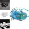 Elegante Maschera di Pizzo per Mascherata con Fiori di Strass per Costumi di Halloween da Donna