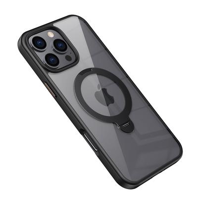 For iPhone 16 Pro Max Clear Case TPU+Acrylic Kickstand Phone Cover Compatible with MagSafe