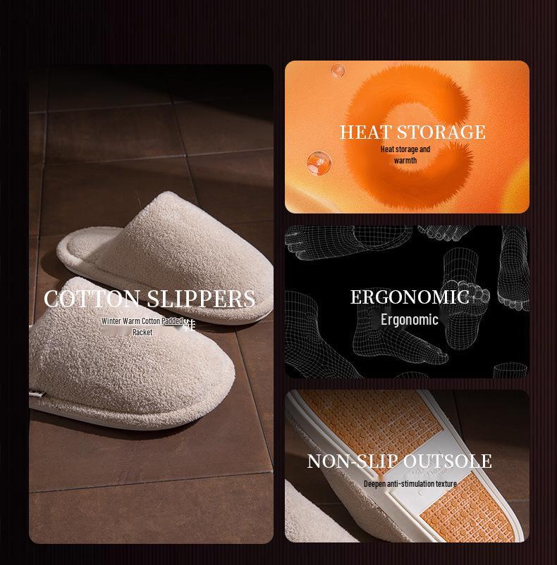 2024 Women's & Men's Plush Cotton Non-Slip Slippers - Cozy Indoor Footwear for Autumn/Winter