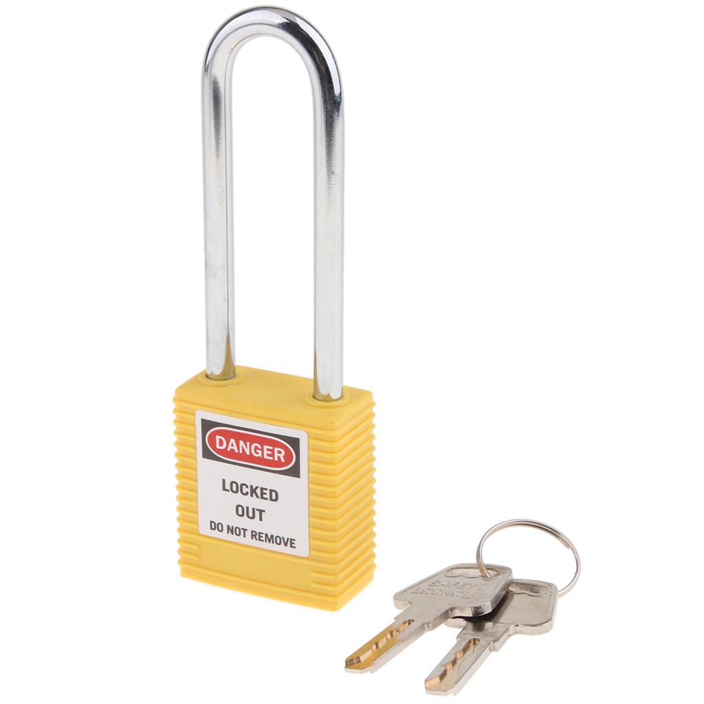 Safety Lock Keyed Padlock Chrome Plated Beam Security Lockout Padlock for School Locker Warehouse жёлтый