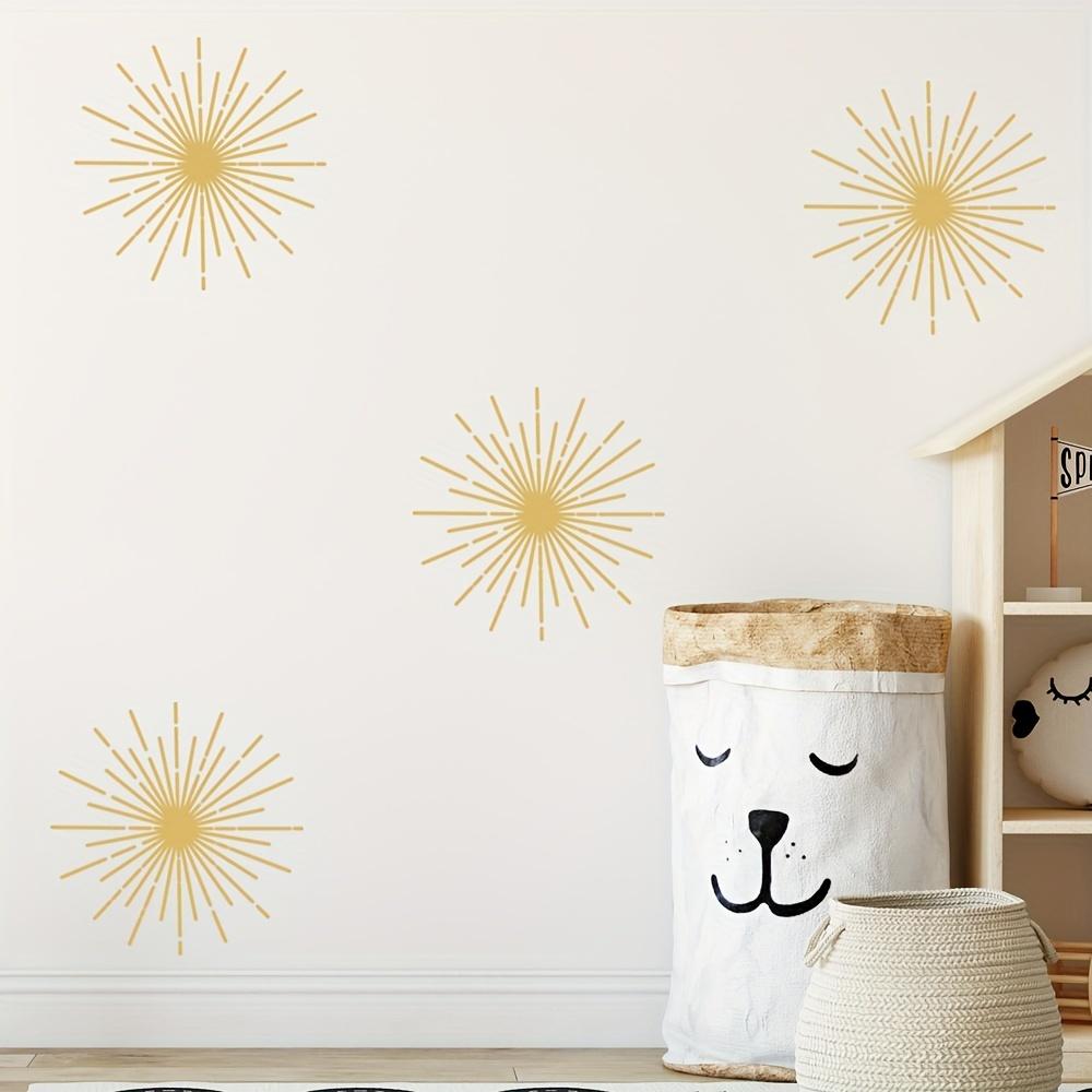 4pcs Patterned Wall Art Sticker | Bedroom & Living Room Decoration - Style & Personality