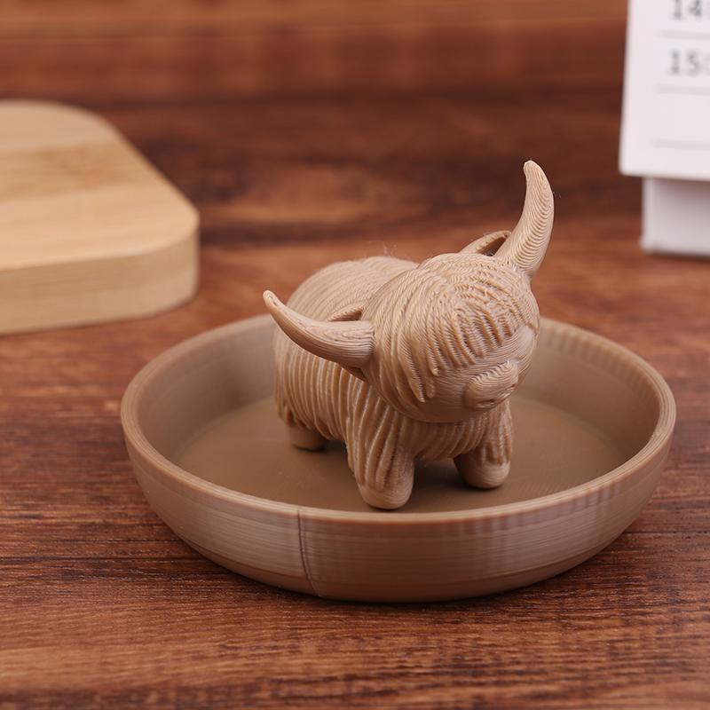 Highland Cow Ring Earring Holder Jewelry Stand Home Office Desktop Ornament Decoration Gifts