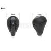 MOTOR POWER Shift 8mm Shaft Birdseye Perforated PVC Genuine Black Wood Compatible with and Gate-Style Knob, Diameter, Wood, Leather, Screw-In Type,