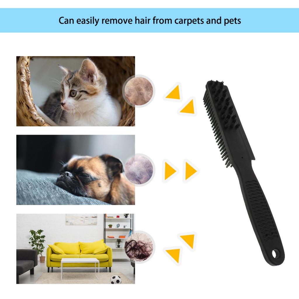 Pet Hair Brush Rubber Hand Brush General Purpose Cleaning Brush with Scratch Free Rubber Bristles for Ideal for Pet Hair