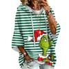 Women's Christmas Graphic Print Hooded Loose Fit Sweatshirt