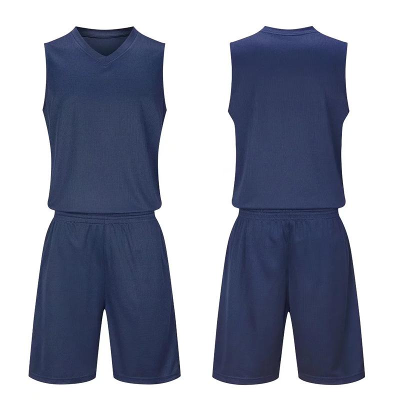 Solid color basketball jersey set Men's and children's adult light board competition training team jersey Quick-drying sweat-absorbing breathable 