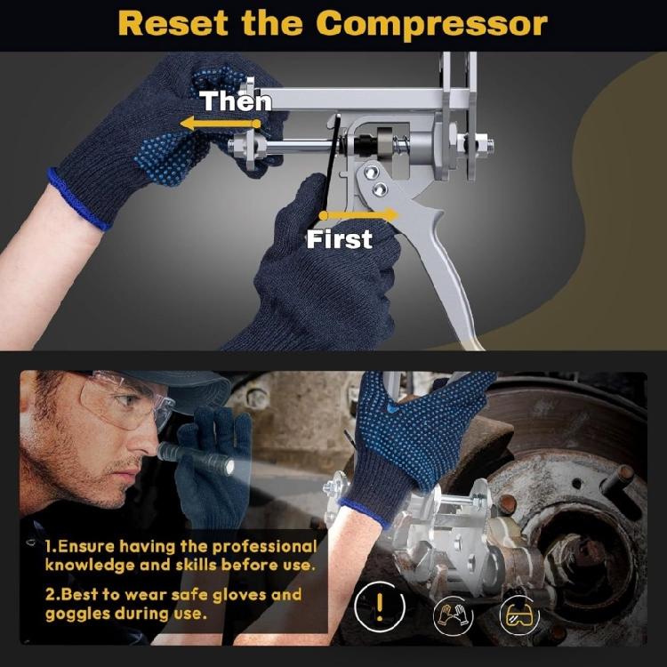 Versatile Brake Calipers Tool Metal Brake Piston Compression Tool High Performances Brake Pad Spread for Automotive Repair