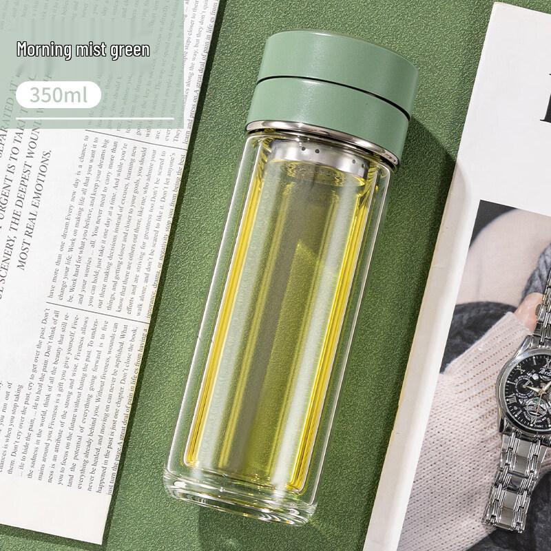 Heat-Resistant Double-Layer Glass Tea Tumbler