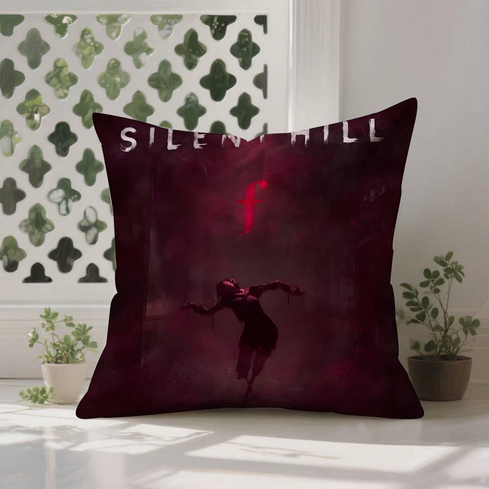 

S-Silent H-HillS Аниме Наволочка Наволочка против пылевых клещей Невидимая молния Шелковистый короткий плюш Чехол на подушку для дивана 12x12Inch
