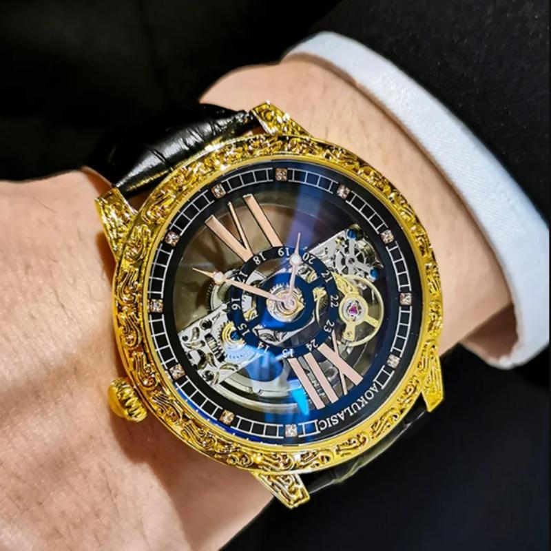 Herren Automatische Mechanische Uhr High-End Schön Leuchtend Wasserdichte Uhr