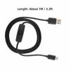 Durable 5V 3A Type C to USB Charging cable 1M / 3.3ft Power Button Switch Type C Cable Power Cord for Raspberry Pi 4B