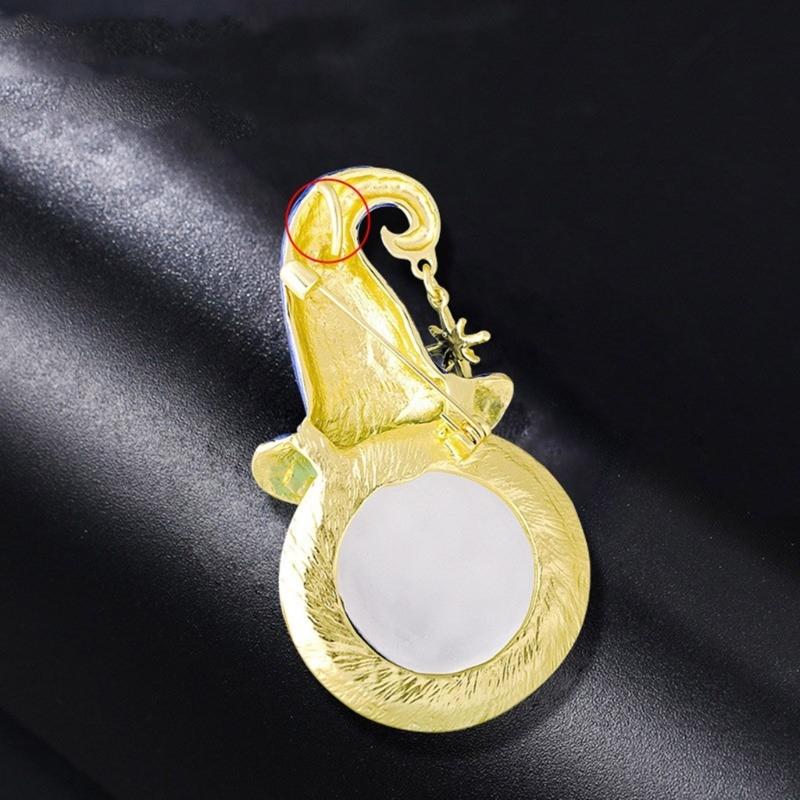 Modischer Clownshut Emaille Anstecknadel mit tropfenden Öldesigns Kontrast-Accessoire für Partyzubehör Kostüme