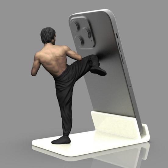 Cell Phone Stand 3D Printed Mobile Holder Lightweight Desktop Mount