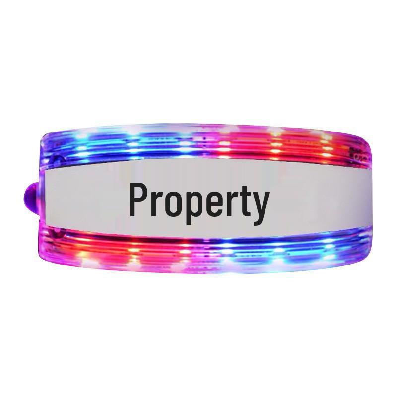 LED Multifunctional Red & Blue Flashing Shoulder Light for Night Riding & Security No