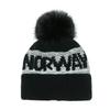 2025 Autumn and Winter Wool Hat NORWAY Letter Jacquard Warm Cold Hat Outdoor Cycling Ski Hat Fleece Knitted Hat
