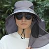 Summer Quick-Drying Boonie Hats With Neck Mask Cover Men Breathable Mesh Sun Visor Fisherman Hats Outdoor Wide Brim Bucket Caps