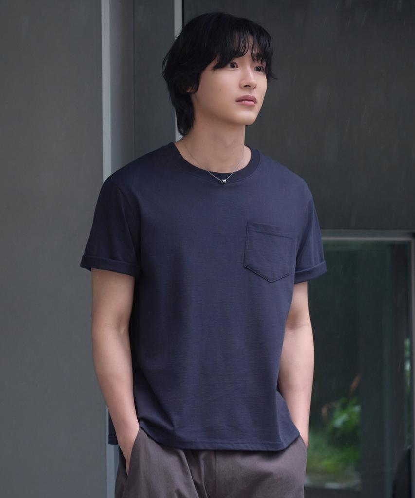 HYOJI 26 Ss Semi-Crop Pocket Round Short Sleeve T-Shirt (4 Colors)