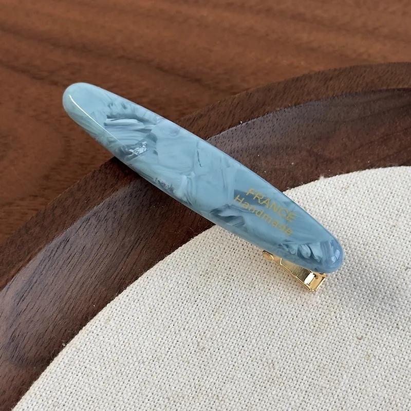Retro French Temperament Simple Barrettes Color Acetate Oval Hair Clips For Womens Girls Sweet Hairpins Fashion Hair Accessories