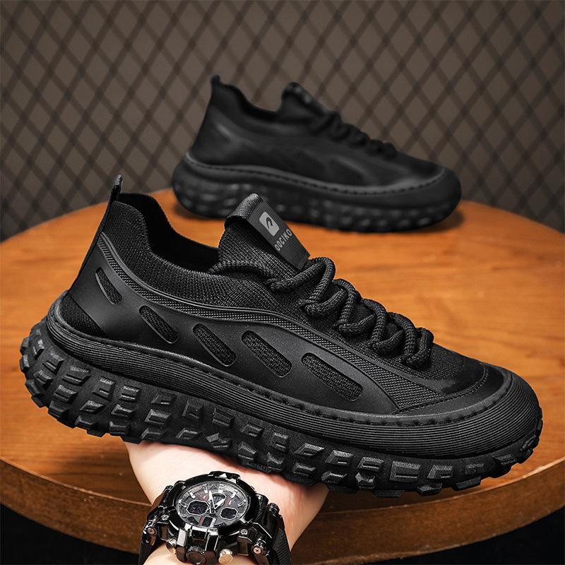 

Men s shoes 2025 new summer breathable mesh shoes men s sports and leisure trendy shoes fashion thick-soled heightening dad shoes 44