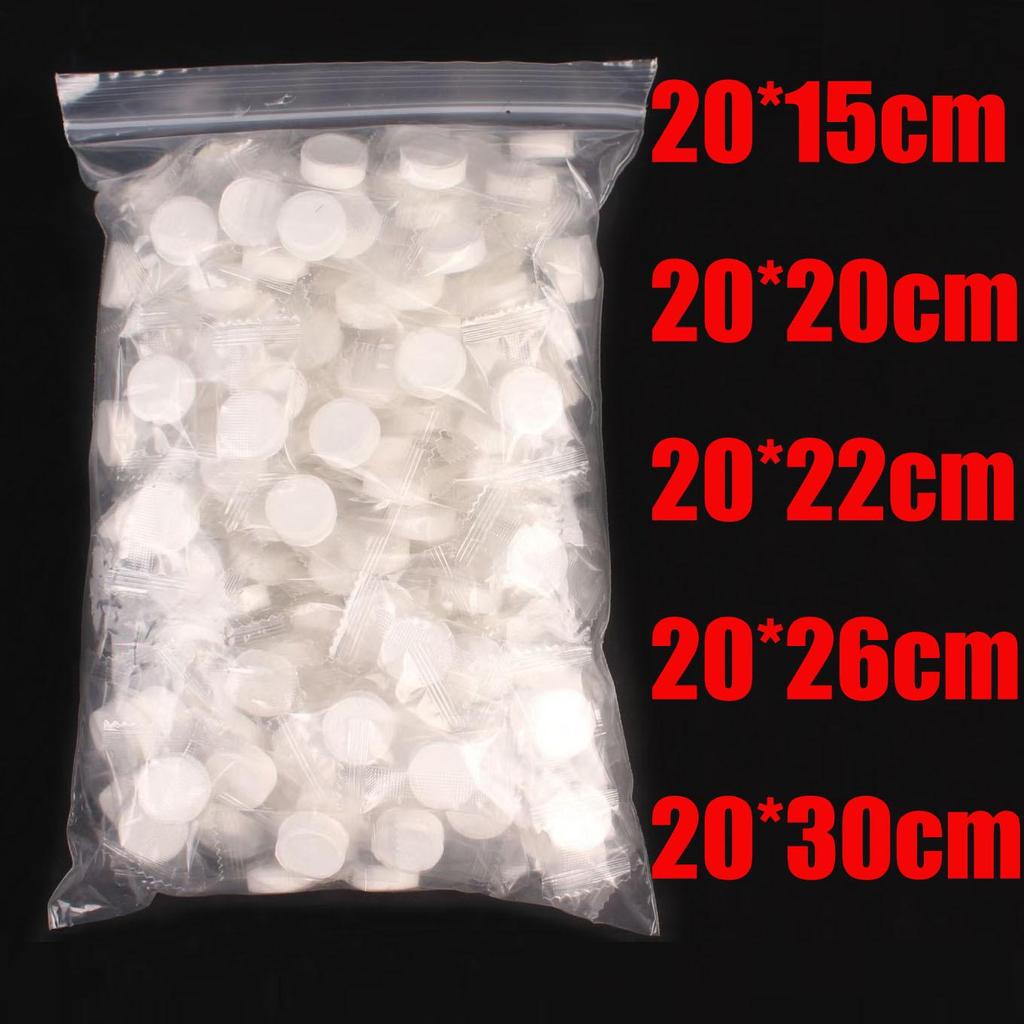 Portable Pearl Pattern Compressed Cotton Towels for Travel - Transparent Packaging