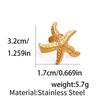 European American Starfish Stainless Steel Ring - Ocean Style Fashion Jewelry for Women