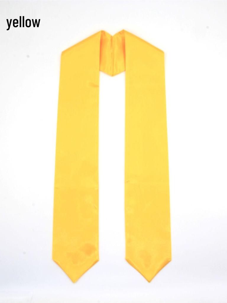 Custom Children's Satin Graduation Gown Set with Embroidered Sash, Tie, and Shawl