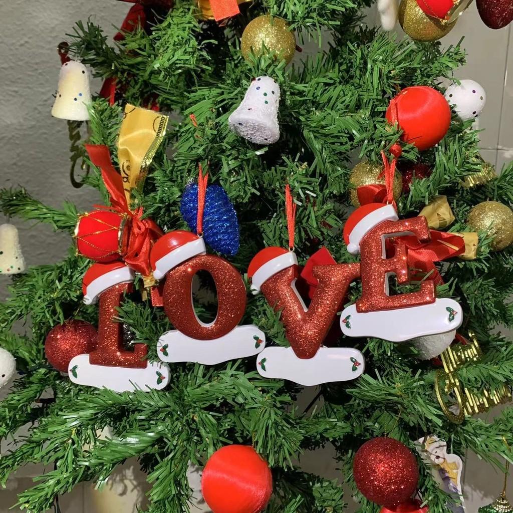 Beautifully Handpainted Crafted Resin Christmas Ornaments With 26 Alphabet Letters A To Z For Decor Stylish