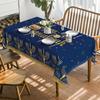 Rechteckige Tischdecke mit jüdischem Muster für Tischdekoration, Zuhause, Küche, Esszimmer, Wasserdicht, Wiederverwendbar, Tischdecke für Tische, Feiertagsparty
