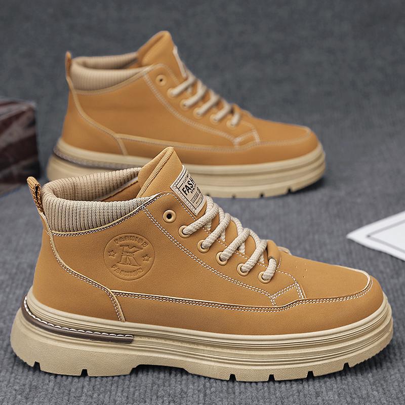 Herren-High-Top-Schuhe Mid-Top Martin-Stiefel Werkzeugschuhe Lokomotivschuhe Outdoor vielseitige lässige Wanderschuhe