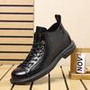 Low Top British Style Work Boots for Men Retro Fashion Casual Ankle Boots Male Spring Autumn New Designer Leather Shoes Man