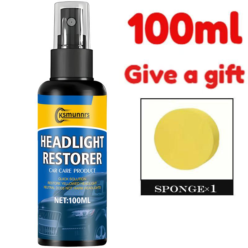 

100Ml Portable Car Headlight Restoration Spray, a Spray-On Solution for Scratches And Oxidation on Light Covers, Effectively Cle 1