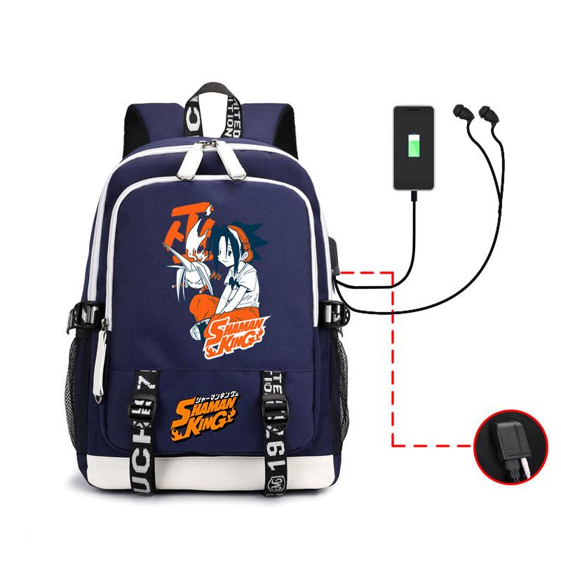 Trendy Backpack, Riman Psychic King Printed Large-Capacity Usb Backpack, Outdoor Men'S Student Bag.