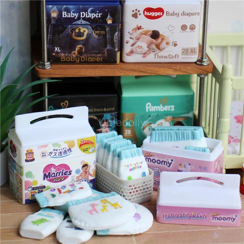 1:6 Scale Miniature Dollhouse Diaper Model for Blyth OB11 Doll Accessories Toy