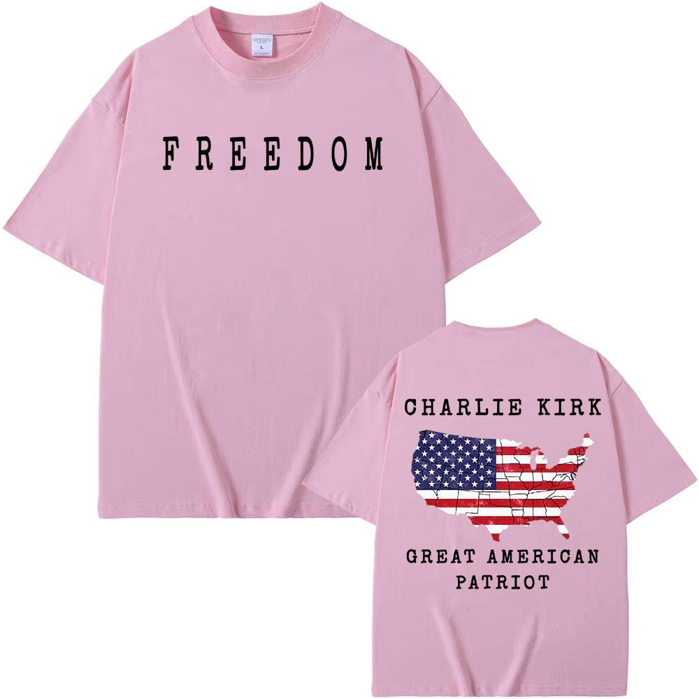 Charlie Kirk A Great American Patriot Vintage T Shirt Men Women Cotton Casual High Quality T-shirts Fashion Hipster Retro Tshirt